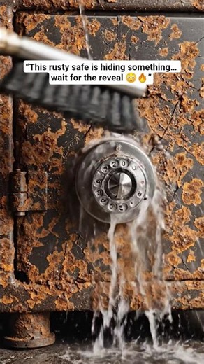 Rusty Safe Gets Cleaned… What’s Inside Will Shock You 😱 (Gold Reveal!) #shorts