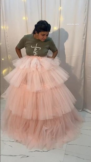 Let’s make Net dress of using 100 meter net fabric #ytstudio #shorts #fashion #partydress #diy