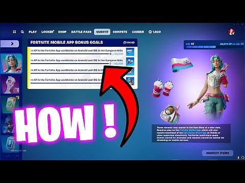 How To Easily Earn XP in Fortnite App Worldwide on Android or IOS in The European union