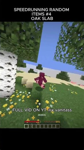Speedrunning Random Items 4: Oak Slab! What Should I Do Next? #minecraft #minecraftchallenge