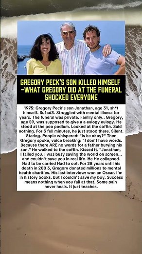Gregory Peck's Son Killed Himself - What Gregory Did At The Funeral Shocked Everyone.#shorts