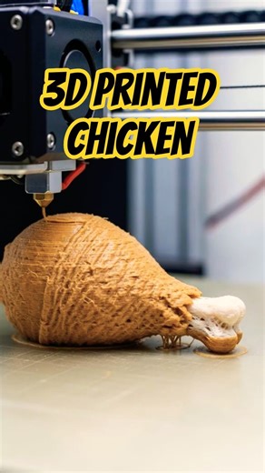 3D printed chicken #geneticallymodified #gmos #bioengineering #funny #3dprinting