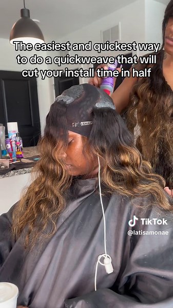 Easiest quickweave method that will cut your time in half.. help blow this up.. i need 1k so yall can see me in action 🫶🏾 #atlhairstylist #hairtutorial #atlhair
