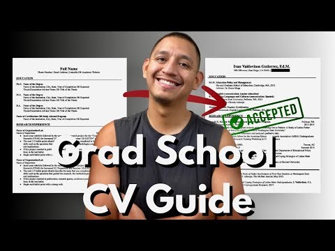 How to Write a Graduate School CV (Step-by-Step Guide That Got Me Accepted)