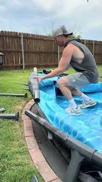 Backyard oasis on a budget! #diy #diyprojects #backyard #asmr #swimming #pool #outdoors #howto