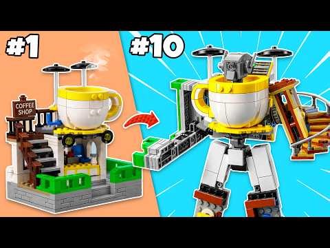 LEGO Transform: I Turned a COFFEE SHOP into a Robot Mecha! | Bricks UP