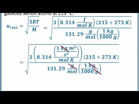 CHEMISTRY 101 - Root mean square velocity of gas molecules