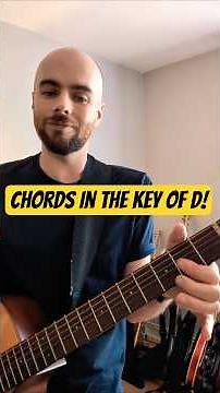Easy guitar theory: Chords in the key of D #guitartheory #guitarbeginner #guitarchords #keyofDmajor