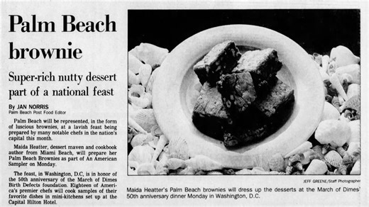 The Dish: Decadent Palm Beach Brownies recipe outclasses them all
