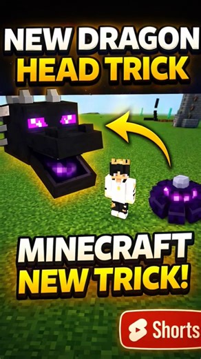 New Dragon Head Trick in Minecraft | Easy & Cool Trick#minecraft #gaming