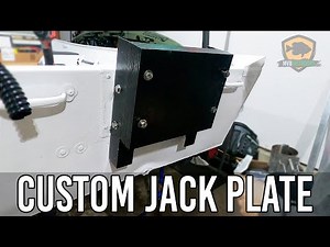 CUSTOM JON BOAT JACK PLATE DIY Riser / Setback for the Bass Duck Boat Conversion Build - Mercury 9.9