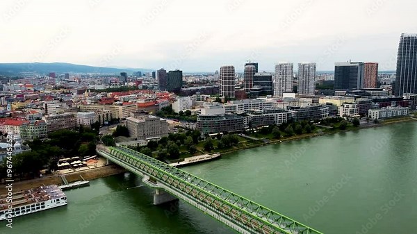 Breathtaking 4K drone footage of Bratislava, Slovakia. Explore stunning aerial views of the city’s historic landmarks, the Danube River, and its iconic castle from above