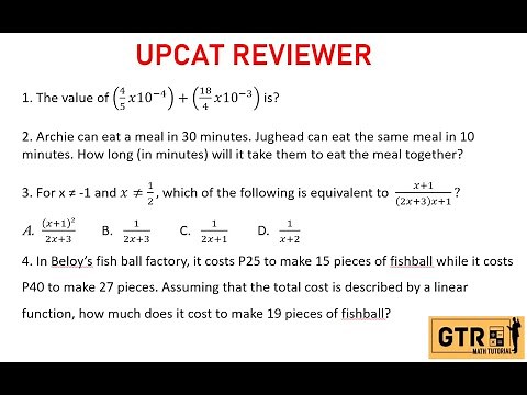 UPCAT REVIEWER - PART 1