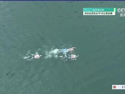 #户外游泳 #杭州亚运会 #公开水域游泳比赛 #公开水域 恭喜中国队再得一金