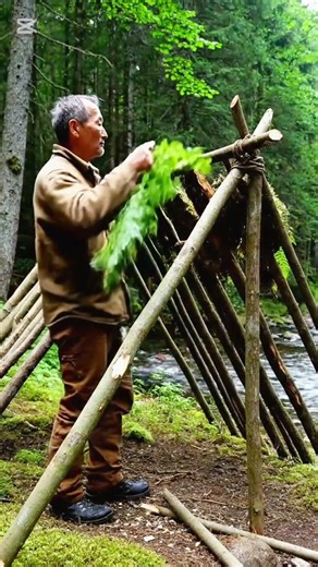 Deep Forest Survival Alone – ASMR #surviving in SIlENCE #NoTalking#Forestl#Bushcraft