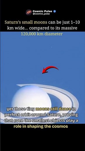 Saturn’s Tiny Moons vs a Giant Planet 😱 #shorts #trending #viral #space #spacefacts #moon #cosmos