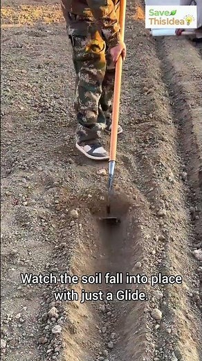 This Tool Makes Perfect Rows In Just Seconds #shorts #garden #trending #diygarden #farmingtools