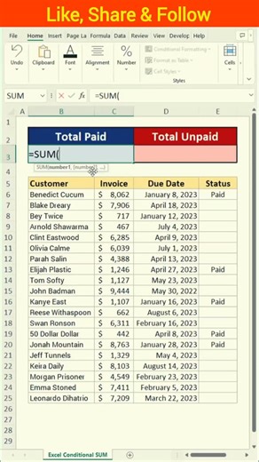 Excel Cube on Instagram: "SUM Values based on Criteria in Another Column in Excel - Conditional Sum in Excel- Excel Pro Trick Follow @excel.cube for more Subscribe telegram channel link 🔗 in bio Save and share it ❤️ Turn on post notifications for more such posts like this Follow @excel.cube for more content on Excel tips and tricks #excel #exceltips #exceltricks #spreadsheets #corporate #accounting #finance #workhacks #lightroomtutorials #sql #mysqlserver #mysqldatabaseconsultingservices #onlin