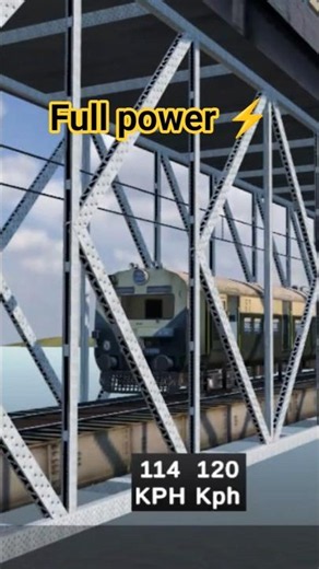 Full Power Mode On ⚡ Godavari Bridge 🌉 Local MEMU | Train Simulator Gameplay #shorts