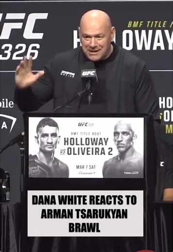 Dana White reacts to Arman Tsarukyan's altercation at RAF 6 Full video at MMA Crazy on Youtube #danawhite #armantsarukyan #ufc #ufcnews #mma