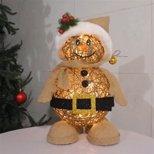 DIY jute snowman lamp | GH Media