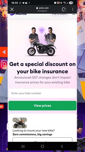 Sanjay Das on Instagram: "Insurance ନେବା ଆଜି କଷ୍ଟ ନୁହେଁ। Mobile ରେ 2 minute, cheapest price ରେ done 📱 Checking ଆସିଲେ tension zero 😎 cheapest price + special discount 🎉 👉 Bio ର link ରେ click କରି apply କରନ୍ତୁ 📱#CheapInsurance, #Insurance, #carinsurance #BikeInsurance, #NoChallan"
