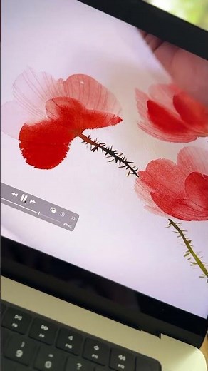 Mohnblumen in Aquarell!