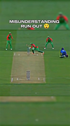 Misunderstanding Run Out 😲. Cricket Moment. #shorts #cricket #cricketlover #viral