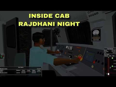 Inside Rajdhani Express Cab at Night | MSTS Realistic Night Drive