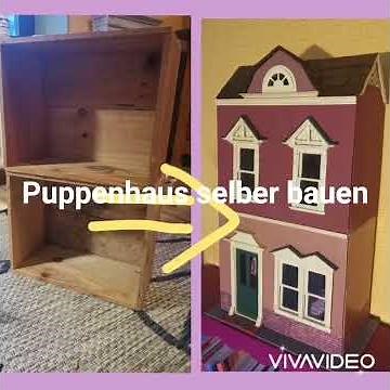 building a dollhouse from 2 wooden boxes / Puppenhaus selber bauen
