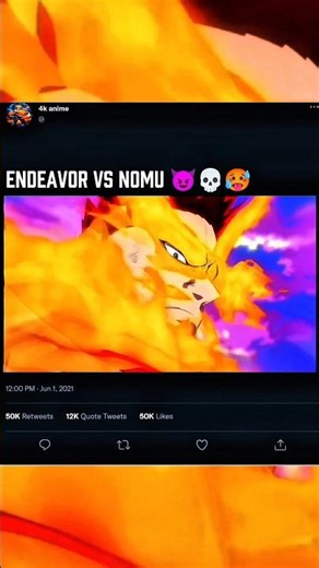 When Endeavor Proved Why He's No.1 Hero 🔥#Endeavor #Nomu #HighEndNomu #MHA #4kedit #anime