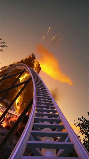 Volcano Roller Coaster | Planet Coaster #rollercoaster #ride #themepark #coaster #amusementpark