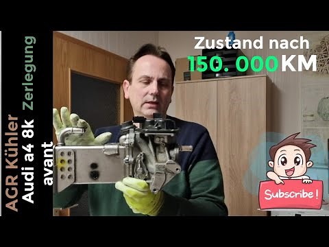 EGR cooler Audi A4 8k B8 Avant replacement and disassembly