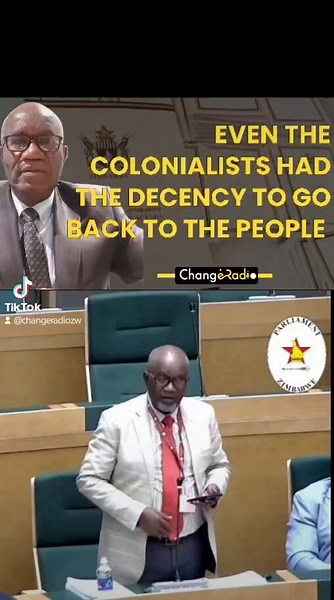 EVEN THE COLONIALISTS HAD THE DECENCY TO GO BACK TO THE PEOPLEIn Parliament today, Senator Zvidzai rejected CAB 3, arguing that it takes away legitimacy. He said that the people must be allowed to decide whether they want it or not through a referendum.He also opposed the transfer of voter roll management from ZEC to the Registrar General.CAB 3 seeks to take away the general public's right to vote for the President and instead give that power only to MPs and Senators.Zvidzai also argued that all