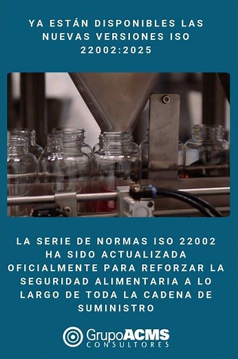 Nuevas versiones ISO 22002:2025 Seguridad Alimentaria