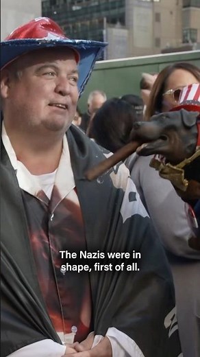 Triumph the Insult Comic Dog asks MAGA whether or not they’re waiting in line for a Nazi rally