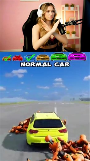 Big & Small Cars vs 50 Humans 😱 | BeamNG.drive #shorts #beamngdrive #trending #viral #ytshorts #fyp