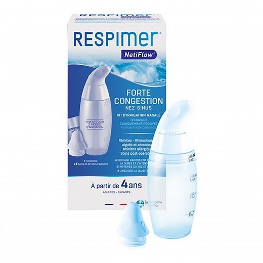 Respimer Netiflow kit d'irrigation nasale   6 sachets @ Pharma GDD 🛒