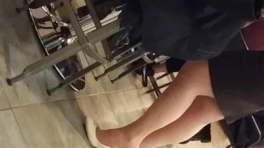 Repost Shoe dipping and shoe crushing in white spike heels