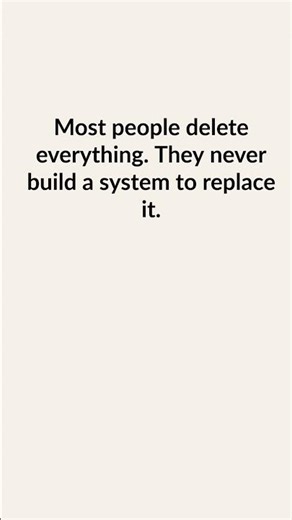 Deleting isn't the answer. Organizing is.