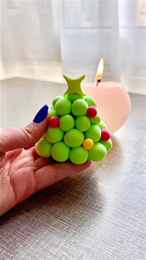 How to make Christmas tree using Clay🎄 #shorts