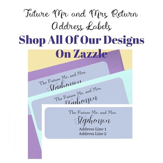 Future Mr. and Mrs. return address labels for Save the Dates