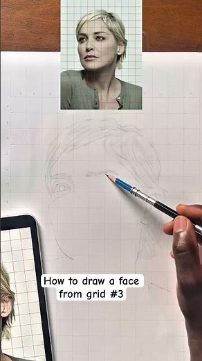 How to draw a face from grid #3 #drawing #foryoupage #art