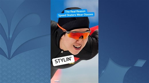 Why do speed skaters wear glasses?