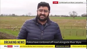 Divers are searching the river and a police helicopter has been circling the area close to where Nicola Bulley went missing more than three weeks ago. Sky's Inzamam Rashid has the latest from St Michael's on Wyre https://trib.al/z2nCCxL 📺 Sky 501, Virgin 602, Freeview 233 | Sky News