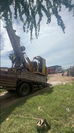 Unloading Mini Piling Equipment from Truck #shorts #diy #machine #video #viral