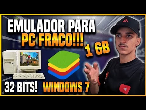 EMULADOR BLUESTACKS PARA PC FRACO! 1GB DE RAM | 32 BITS | WINDOWS 7 | RODA LISO!