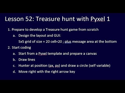 Python Challenge for ALL, Lesson 52: Treasure hunt with Pyxel 1