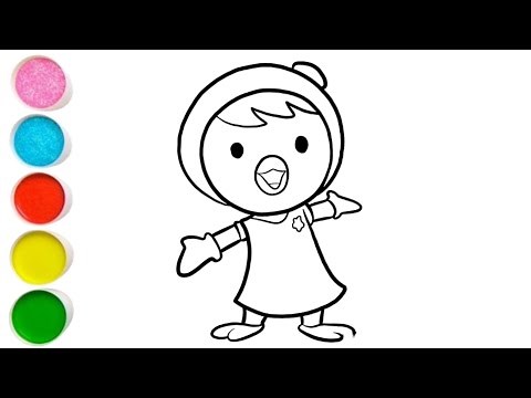 Petty From Pororo the little penguin Drawing, Painting & Coloring For Kids and Toddlers_ Kids Art
