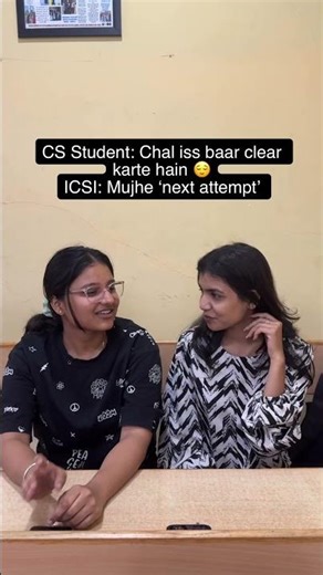 ICSI : Mujhe Next attempt pasand hai....#attempt #csfunny